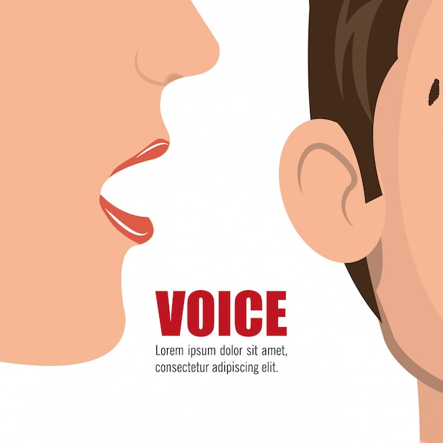Vetor grátis conceito de voz