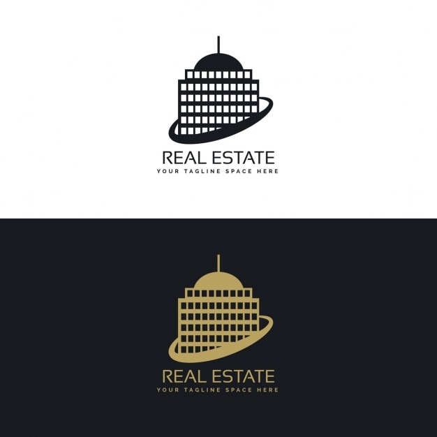 Conceito dos bens imobiliários do logotipo do negócio