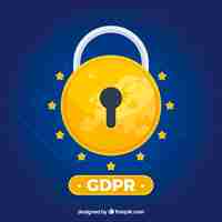 Vetor grátis conceito europeu de gdpr com design plano