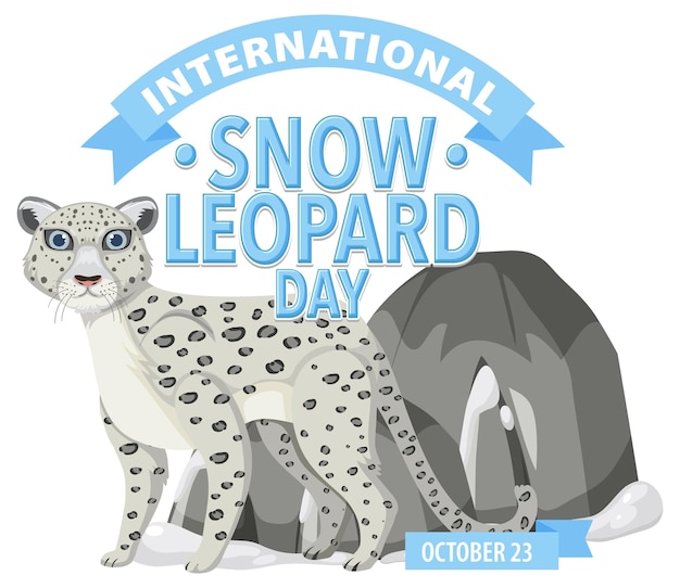 Vetor grátis conceito internacional do logotipo do leopardo da neve