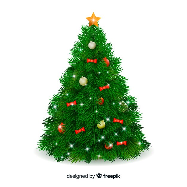 Conceito realista de árvore de Natal