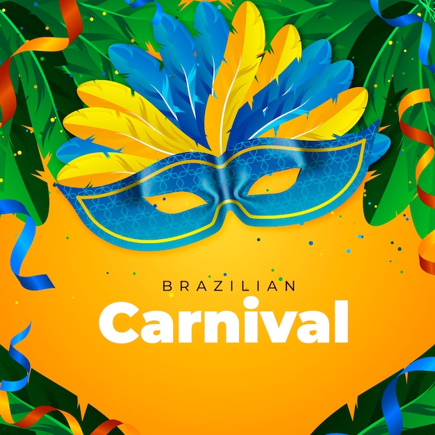 Vetor grátis conceito realista de carnaval brasileiro