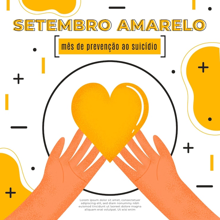 Vetor grátis conceito setembro amarelo