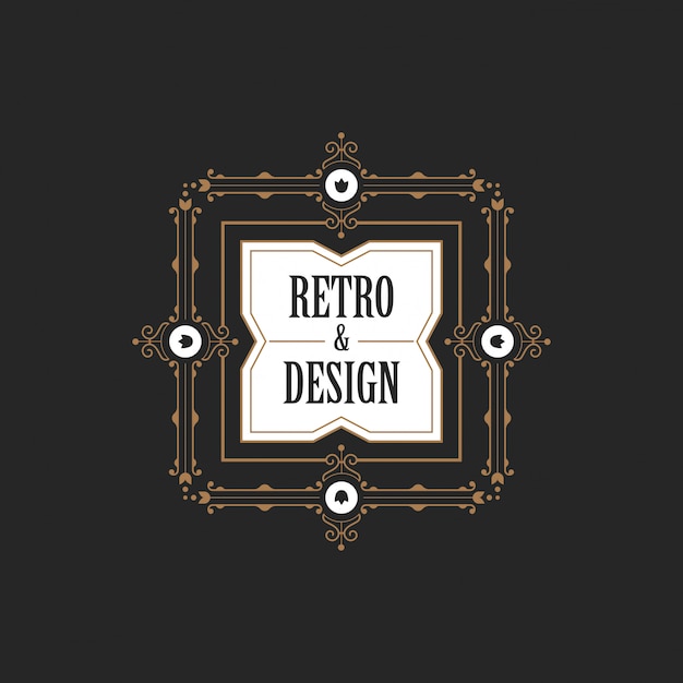 Ícone de logotipo distintivo rótulo vintage.