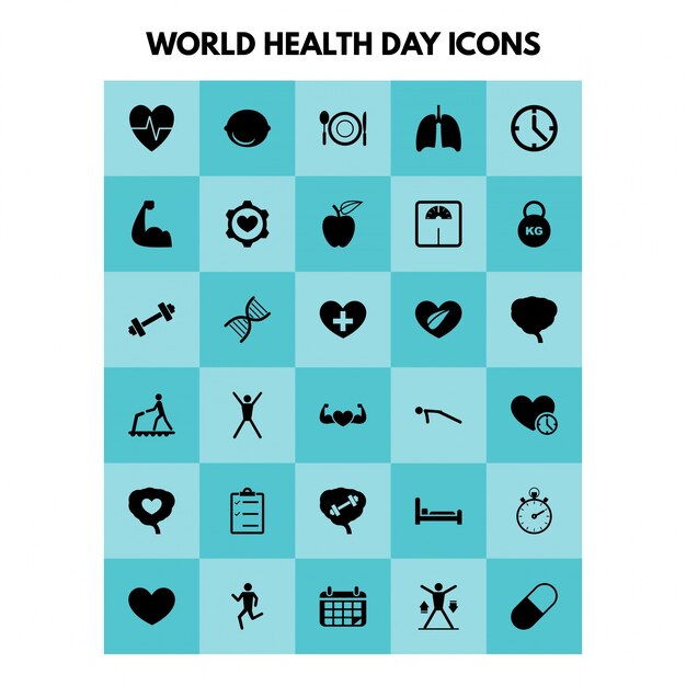 Ícones de saúde simples conjunto Ícone de saúde universal para usar para web e móvel UI conjunto de elementos básicos de saúde UI