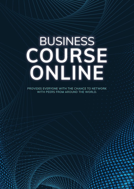 Conexão de rede do modelo de curso de negócios online