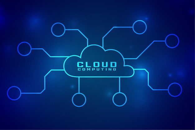 Conexão do conceito de tecnologia digital de computação em nuvem
