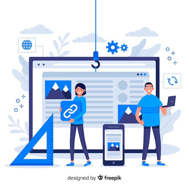 Configuração do site da página de destino do conceito