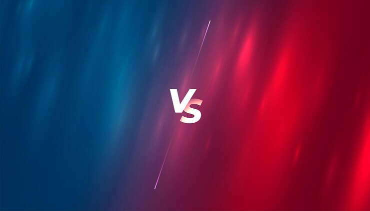 Vetor grátis conflito de duelo moderno versus cartaz para batalha de equipe