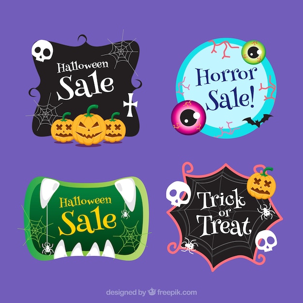 Conjunto de adesivos de venda de halloween