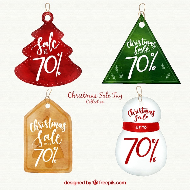 Conjunto de adesivos retro para vendas de natal