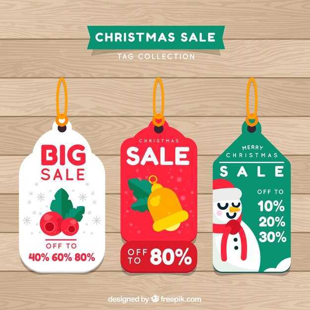 Conjunto de adesivos retro para vendas de natal