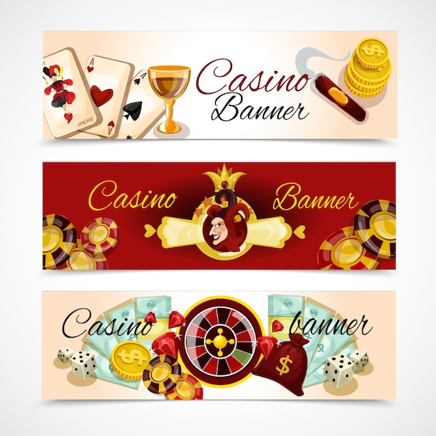 Conjunto de banner do casino