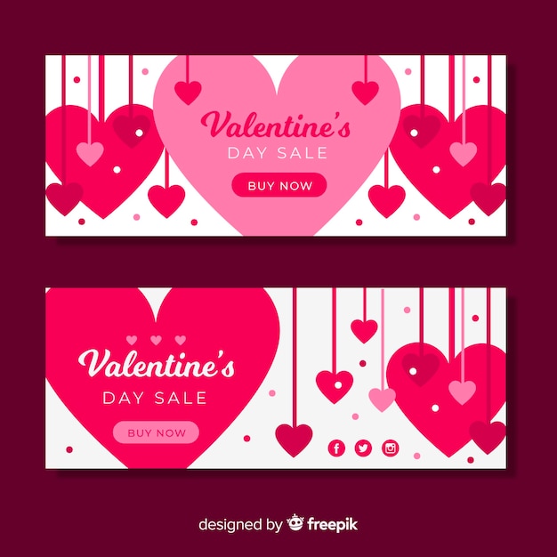 Conjunto de banner pendurado corações valentine venda