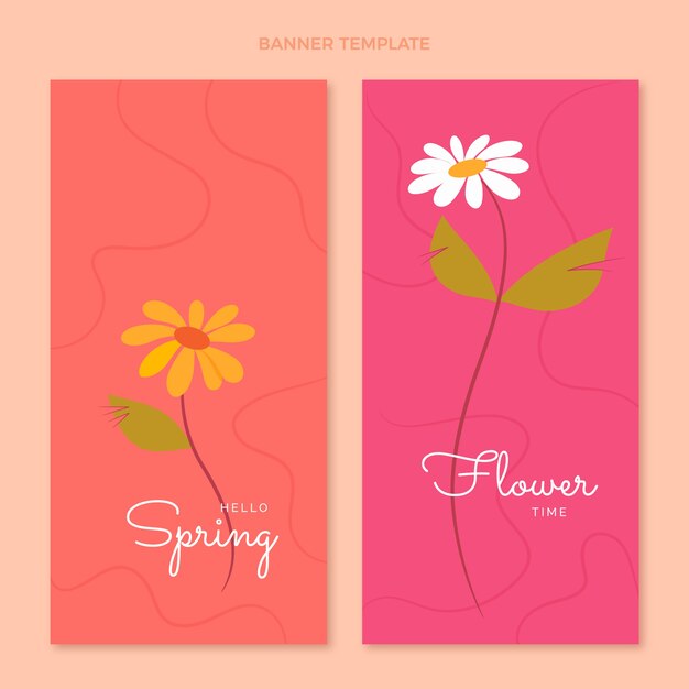 Conjunto de banners verticais de mola plana