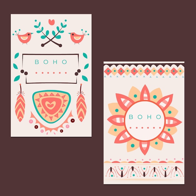 Conjunto de capas boho planas