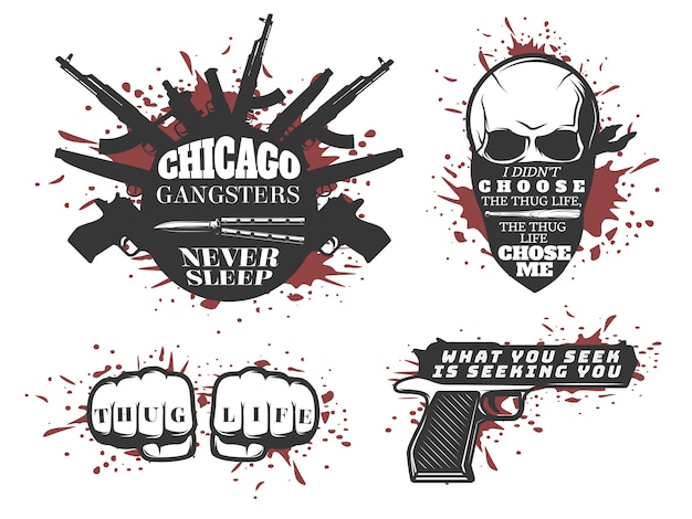 Conjunto de citações de gangster de chicago