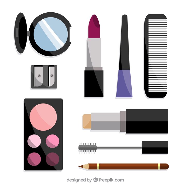 Vetor grátis conjunto de cosméticos