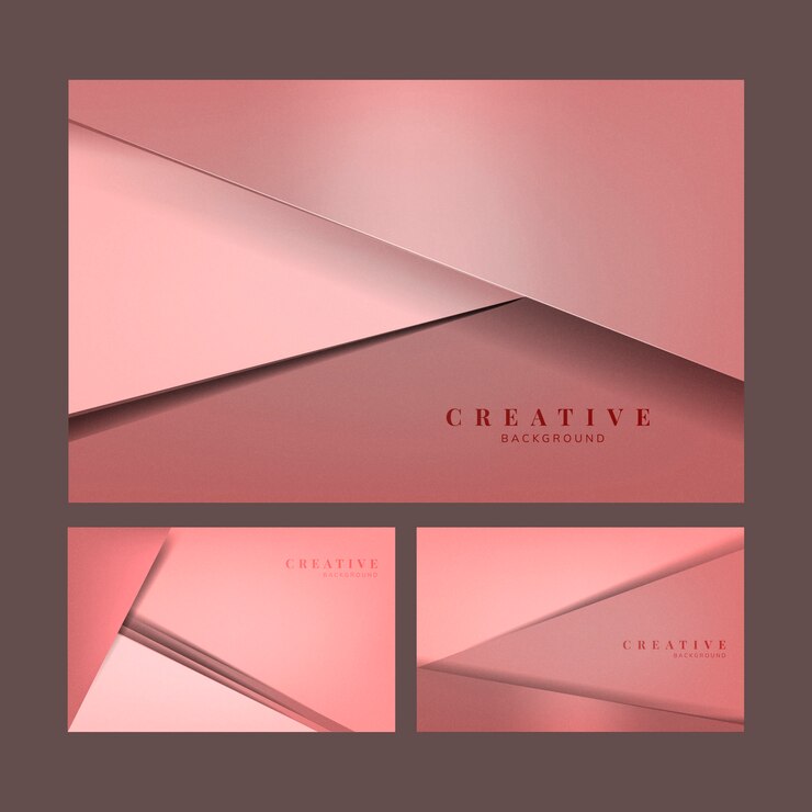Vetor grátis conjunto de desenhos de fundo criativo abstrato em rosa