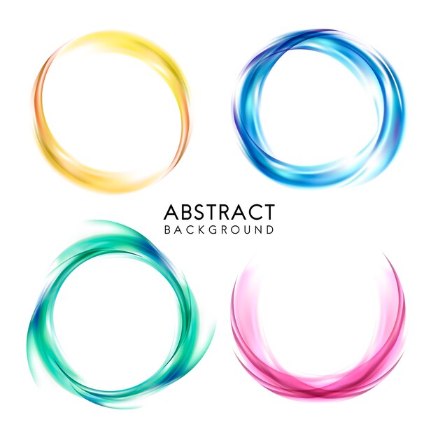 Conjunto de design abstrato colorido
