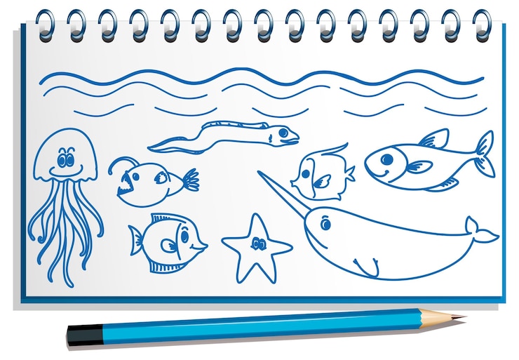 Vetor grátis conjunto de design de esboço doodle