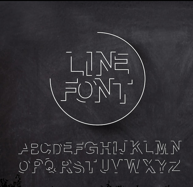 Conjunto de design de texto do alfabeto