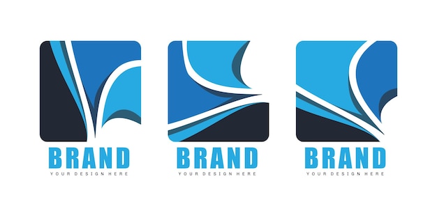 Vetor grátis conjunto de designs de logotipo corporativo