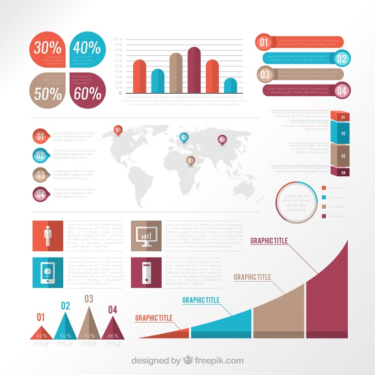 Vetor grátis conjunto de elementos de infográfico
