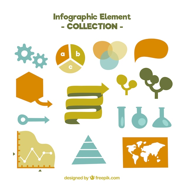 Conjunto de elementos infográfico