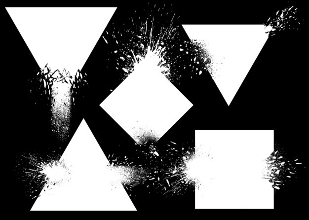 Conjunto de emblemas explosivos