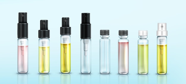 Conjunto de frascos de amostra de perfume