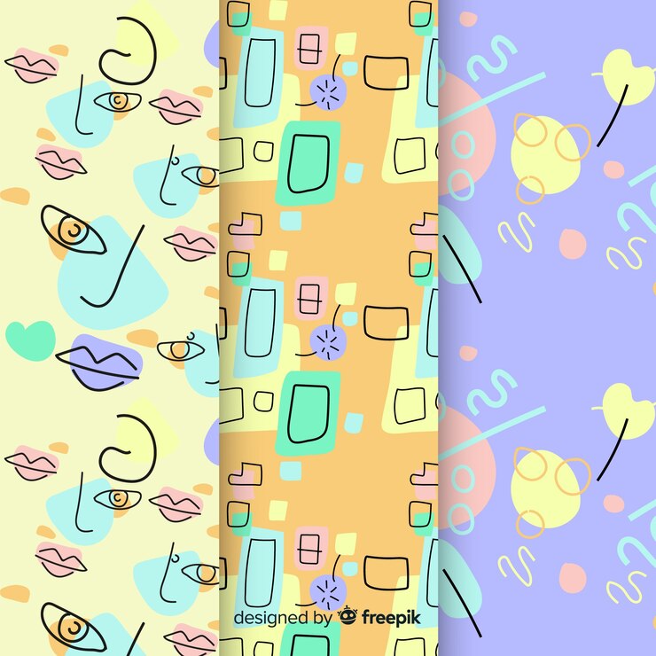 Vetor grátis conjunto de fundo coleção padrão
