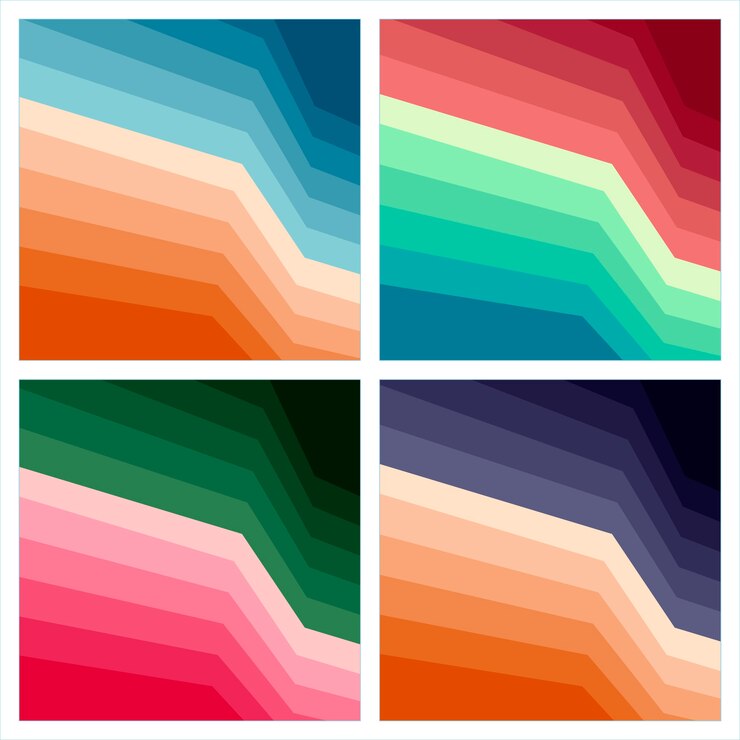 Vetor grátis conjunto de fundos coloridos de impressão abstrata
