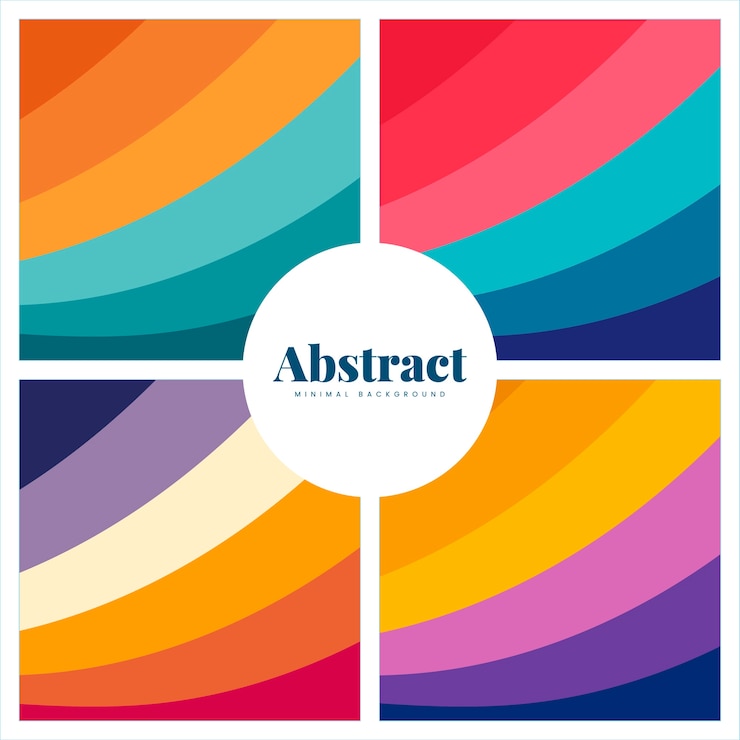 Vetor grátis conjunto de fundos coloridos de impressão abstrata