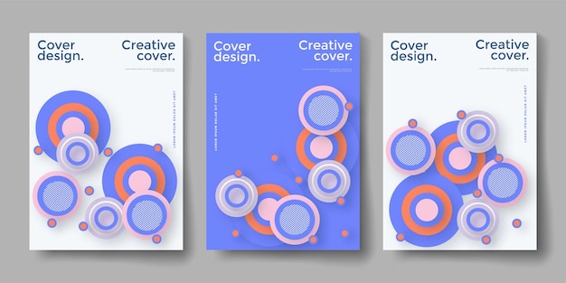 Vetor grátis conjunto de fundos de ilustrações abstratas vetoriais para a capa de revistas sobre sonhos, design futuro e pôsteres malucos extravagantes do espaço