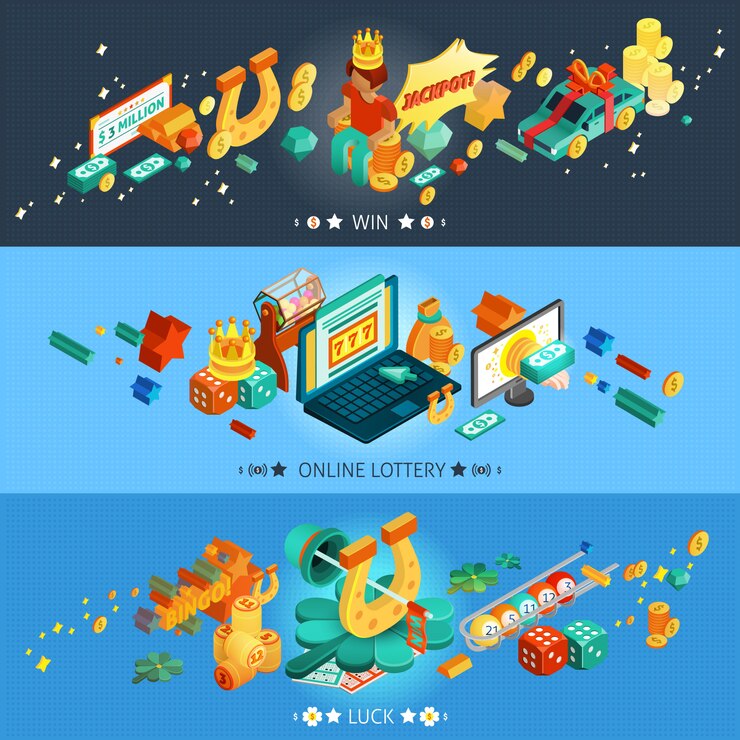 Vetor grátis conjunto de fundos de loteria