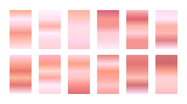 Conjunto de gradientes de ouro rosa premium