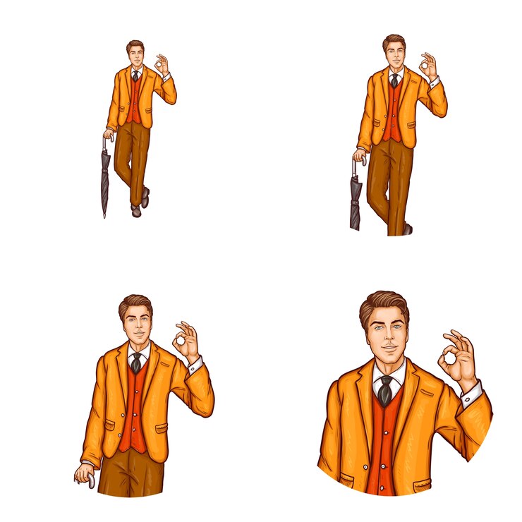 Vetor grátis conjunto de ícones de avatar redondo de pop art para usuários de redes sociais, blogs, ícones de perfil