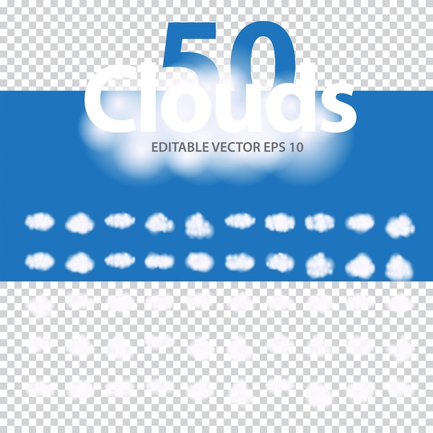 Conjunto de ícones de clima de nuvem pacote de design de ícones vetoriais