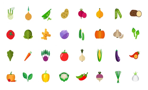 Vetor grátis conjunto de ícones de colheita