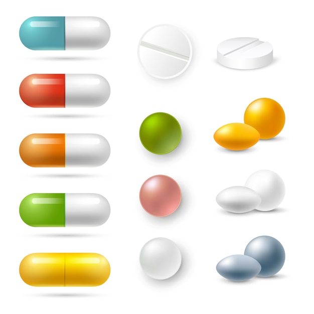 Conjunto de ícones de comprimidos