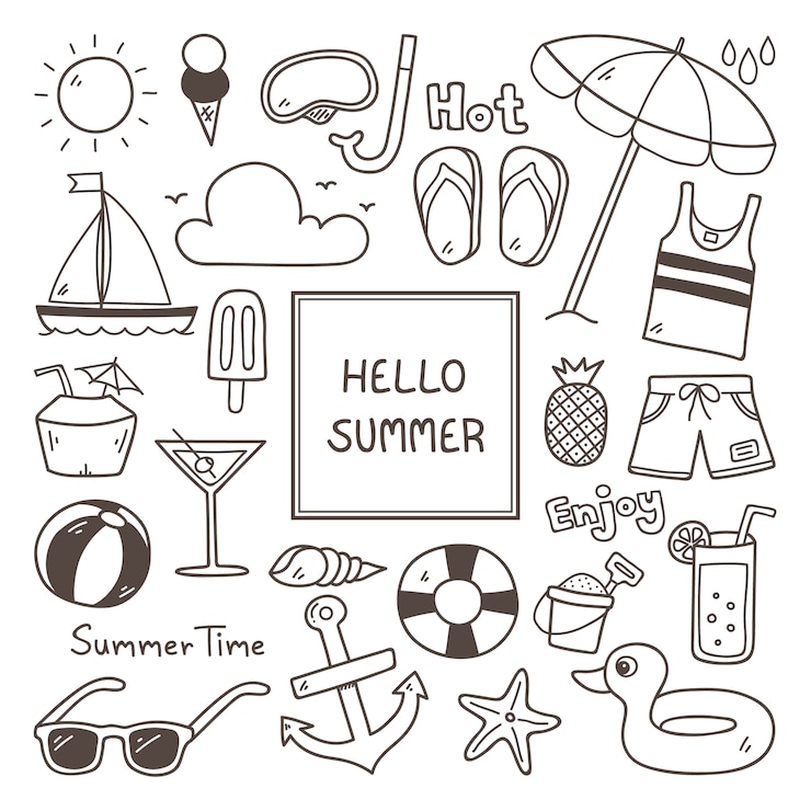 Conjunto de ícones de verão