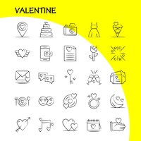 Vetor grátis conjunto de ícones desenhados à mão dos namorados para infográficos mobile uxui kit e design de impressão incluem disco cd love valentine mão romântica amor valentine conjunto de ícones vector