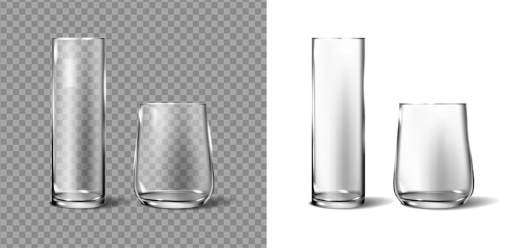 Vetor grátis conjunto de ícones realistas listras transparentes isoladas em fundo branco ou transparente