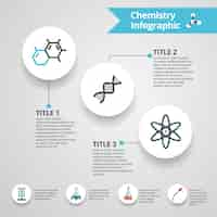 Vetor grátis conjunto de infográficos de química