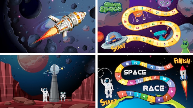 Conjunto de jogos espaciais