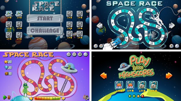 Conjunto de jogos espaciais