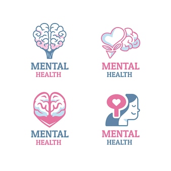 Conjunto de logotipos de saúde mental