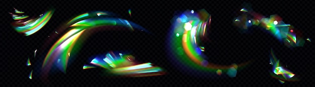 Conjunto de luz de cristal arco-íris