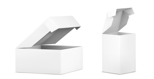 Conjunto de maquetes de caixas de papelão